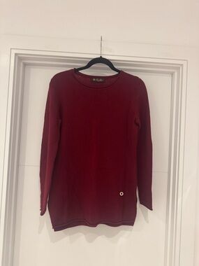 Loro Piana cashmere  Deep Burgundy Crewneck Sweater